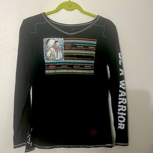 DD Ranch wear black long sleeve tee